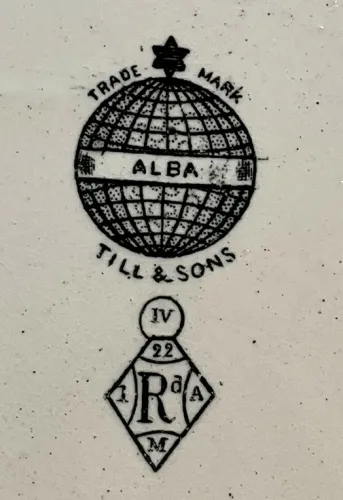 Unknown Tableware | Thomas Till & Sons | Cake or Cookie Plate with Pedestal Foot | Mark | 003