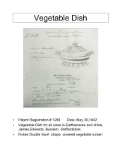 Vegetable Tureen Base and Lid