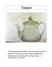 Teapot Base and Lid