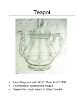 Teapot or Coffee Pot Base and Lid
