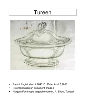 Vegetable Tureen Base and Lid