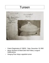 Vegetable Tureen Base and Lid
