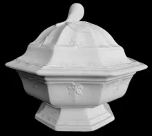 Arched Forget-Me-Not_Elsmore & Forster_Vegetable Tureen Base and Lid_Item_001