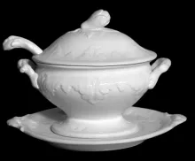 Athens Shape | Unspecified | Sauce or Soup Tureen Base, Lid, Underplate, and Ladle | Item | 001