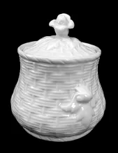 Basketweave | J. W. Pankhurst (& Co.) | Sugar Bowl with Lid | Handle | 002