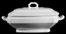 Block Optic | J. & G. Meakin | Vegetable Tureen Base and Lid | Item | 001