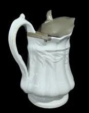 Ceres Shape | Elsmore & Forster | Syrup Pitcher with Metal Lid | Handle | 007