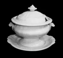 Columbia Shape | Elsmore & Forster | Sauce or Soup Tureen Base, Lid, and Underplate | Item | 005