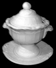 Columbia Shape | John Meir & Son | Sauce or Soup Tureen Base, Lid, and Underplate | Item | 001