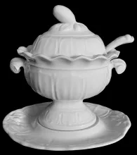 Columbia Shape_Joseph Clementson_Sauce or Soup Tureen Base, Lid, Underplate, and Ladle_Item_001