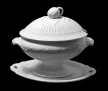 Dover Shape | William Adams & Sons | Sauce or Soup Tureen Base, Lid, and Underplate | Item | 006