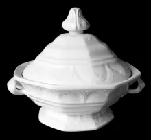 Framed Leaf | Samuel Alcock & Co. | Vegetable Tureen Base and Lid | Item | 001
