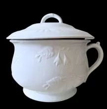 Fuchsia | J. & G. Meakin | Chamber Pot Base and Lid | Item | 001