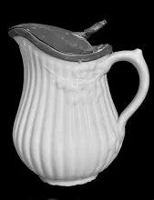 Full Ribbed | Henry Alcock & Co. | Syrup Pitcher with Metal Lid | Item | 001