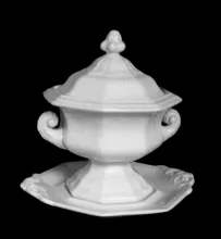 Girard Shape | Ridgway, Bates, & Co. | Sauce or Soup Tureen Base, Lid, and Underplate | Item | 003
