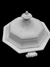 Gothic with Cameo | Unspecified | Vegetable Tureen Base and Lid | Finial | 006