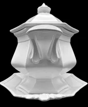 Gothic | C. & W. K. Harvey | Sauce or Soup Tureen Base, Lid, and Underplate | Handle | 002