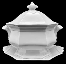 Gothic | C. & W. K. Harvey | Sauce or Soup Tureen Base, Lid, and Underplate | Item | 001