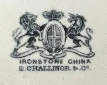 Gothic | Edward Challinor (& Co.) | Soap Dish Base, Lid, and Insert | Mark | 004