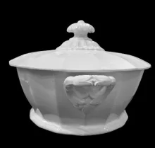 Gothic | Francis Morley (& Co.) | Stew or Chowder Base and Lid | Handle | 007
