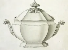 Gothic_George Phillips_Sauce or Soup Tureen Base and Lid_KewDrw_002