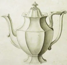Gothic_George Phillips_Teapot or Coffee Pot Base and Lid_KewDrw_001