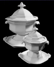 Gothic | Jacob Furnival | Sauce or Soup Tureen Base, Lid, and Underplate | Collection | 001
