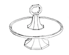 Gothic | James Edwards | Cake Stand with Handle | ItemDrw | 001