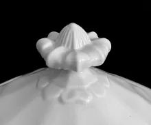 Gothic | John Alcock | Butter Dish with Base, Lid and Insert | Finial | 003