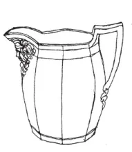 Gothic | John Ridgway & Co. | High Relief Pitcher | ItemDrw | 001