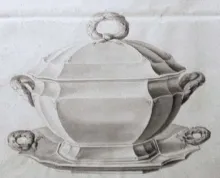 Gothic_John Ridgway & Co._Sauce or Soup Tureen Base, Lid, and Underplate_KewDrw_006