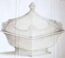 Gothic_John Ridgway & Co._Vegetable Tureen Base and Lid_KewDrw_007