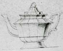 Gothic_Mellor, Venables, & Co._Teapot Base and Lid_KewDrw_001