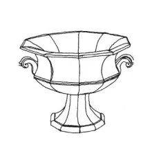 Gothic | Samuel Alcock & Co. | Compote on Tall Pedestal | ItemDrw | 001