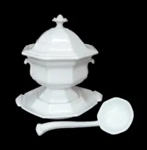 Gothic_T. J. & J. Mayer_Sauce or Soup Tureen Base, Lid, Underplate, and Ladle_Item_001