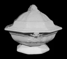 Grape Octagon | Charles Meigh & Son | Vegetable Tureen Base and Lid | Item | 001