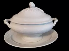 Greek Key | J. W. Pankhurst (& Co.) | Sauce or Soup Tureen Base and Lid | Item | 002
