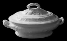 Halleck Shape (Morning Glory) | Elsmore & Forster | Vegetable Tureen Base and Lid | Item | 002