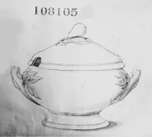 Hanging Pear | Mayer Bros. & Elliot | Sauce or Soup Tureen Base and Lid | Item | 002