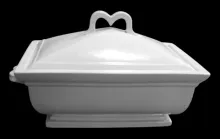 Heavy Square | Clementson Bros. | Vegetable Tureen Base and Lid | Item | 001