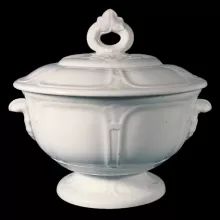 Huron Shape | William Adams & Sons | Hot Toddy Bowl with Handles and Lid | Item | 001