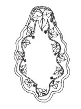 Ivy Wreath | John Meir & Son | Relish Dish | ItemDrw | 001