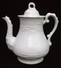 Leaf and Crossed Ribbon | Livesley, Powell, & Co. | Teapot or Coffee Pot Base and Lid | Item | 001