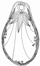 Lily Shape (Bordered Hyacinth)_Unspecified_Relish Dish_ItemDrw_001