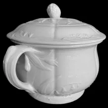 Lily Shape (Bordered Hyacinth)_W. Baker & Co._Chamber Pot Base and Lid_Handle_002