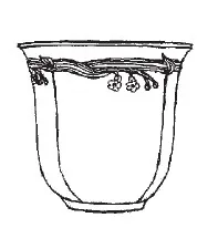 Lily Shape (Bordered Hyacinth) | W. Baker & Co. | Handleless Cup | ItemDrw | 001