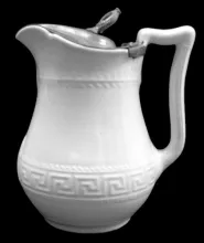 Olympic Shape | Elsmore & Forster | Syrup Pitcher with Metal Lid | Item | 001