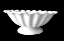 Plain Fluted and Scalloped | Henry Alcock & Co. | Fluted Bowl with Scalloped Rim on Short Pedestal | Item | 001