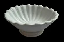 Plain Fluted and Scalloped | J. & G. Meakin | Fluted Bowl with Scalloped Rim on Low Pedestal | Item | 001