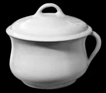 Plain | Edward Clarke | Chamber Pot Base and Lid | Item | 001